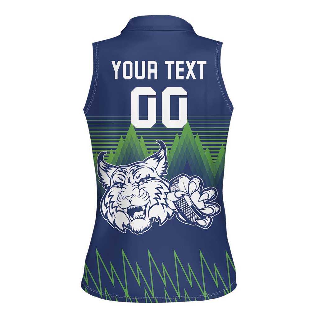 Custom Slovenia Hockey Women Sleeveless Polo Shirt Slovenija Lynx Mascot