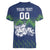 Custom Slovenia Hockey Women V-Neck T-Shirt Slovenija Lynx Mascot