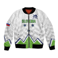 Custom Slovenia Hockey Bomber Jacket Risi Go Champions