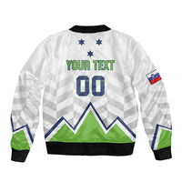 Custom Slovenia Hockey Bomber Jacket Risi Go Champions