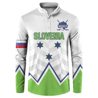 Custom Slovenia Hockey Button Sweatshirt Risi Go Champions