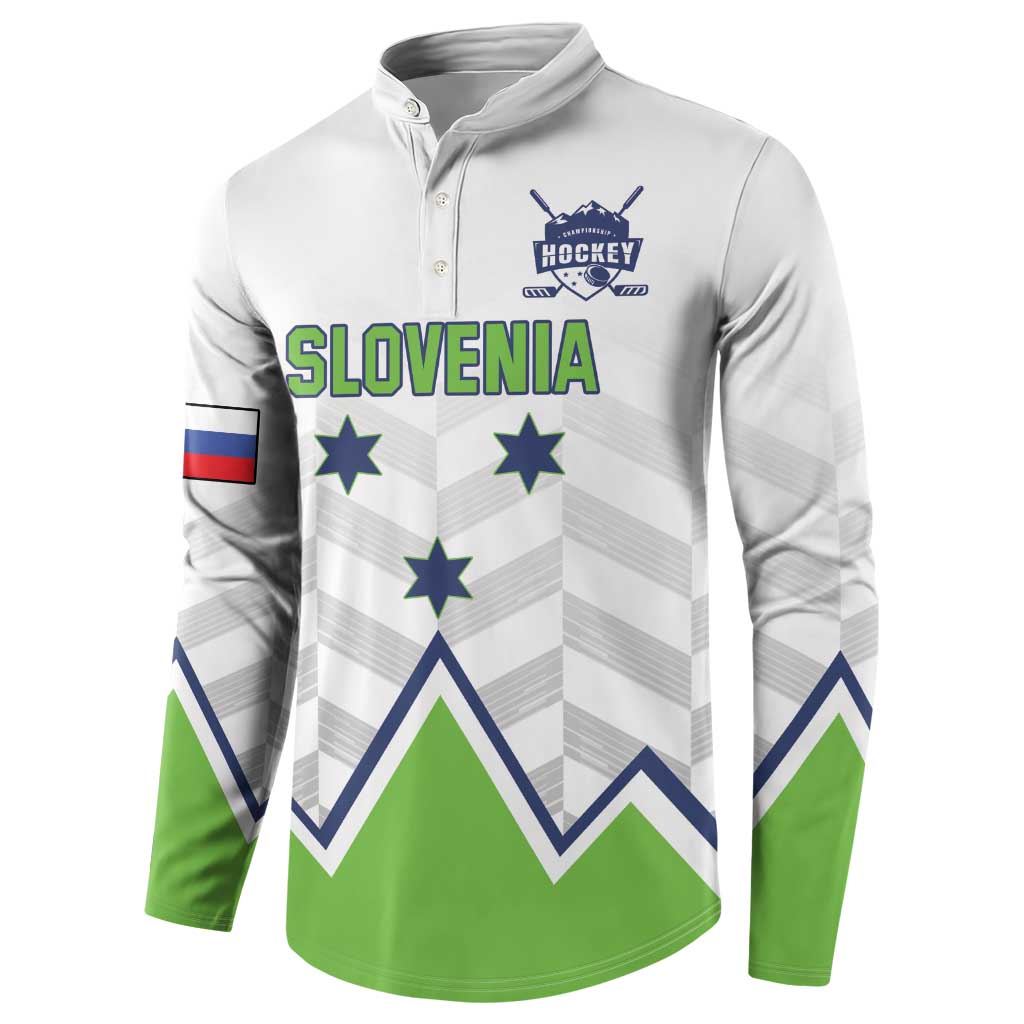 Custom Slovenia Hockey Button Sweatshirt Risi Go Champions