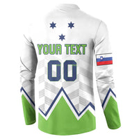 Custom Slovenia Hockey Button Sweatshirt Risi Go Champions