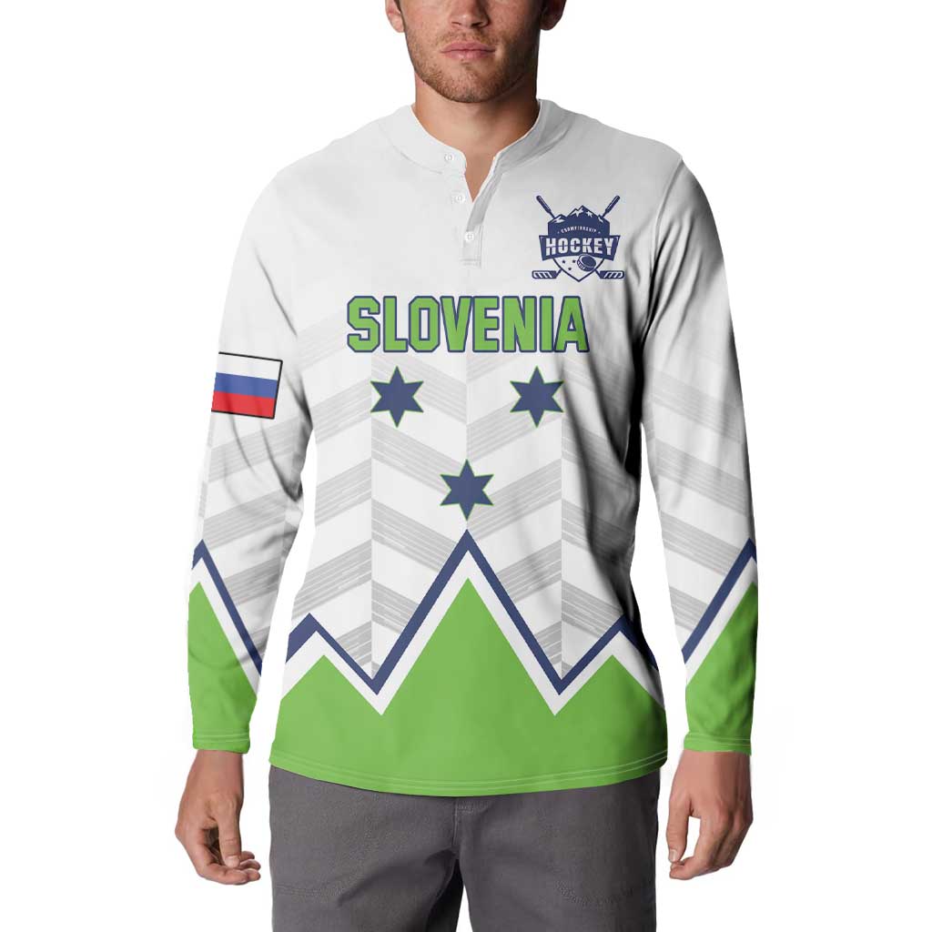 Custom Slovenia Hockey Button Sweatshirt Risi Go Champions