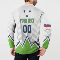 Custom Slovenia Hockey Button Sweatshirt Risi Go Champions