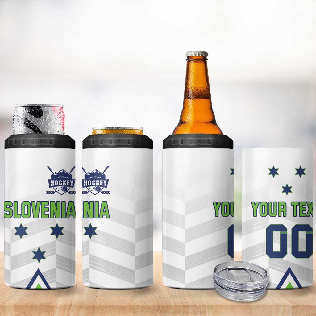 Custom Slovenia Hockey 4 in 1 Can Cooler Tumbler Risi Go Champions