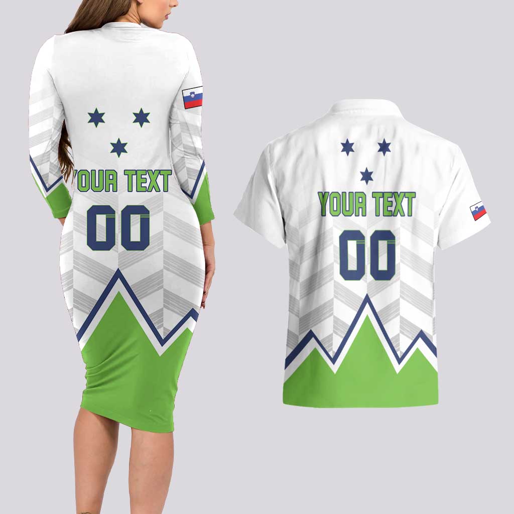 Custom Slovenia Hockey Couples Matching Long Sleeve Bodycon Dress and Hawaiian Shirt Risi Go Champions