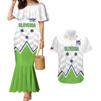 Custom Slovenia Hockey Couples Matching Mermaid Dress and Hawaiian Shirt Risi Go Champions