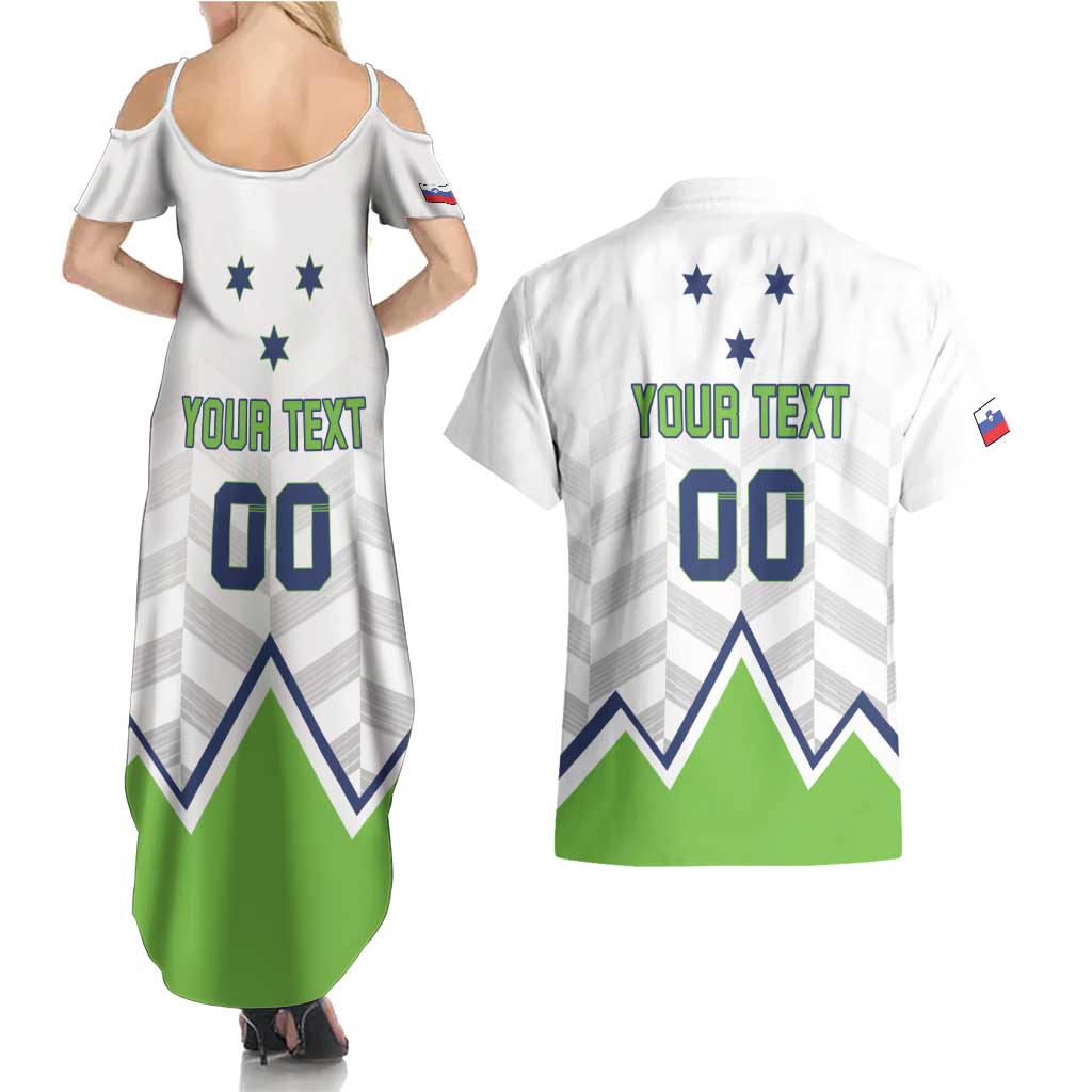 Custom Slovenia Hockey Couples Matching Summer Maxi Dress and Hawaiian Shirt Risi Go Champions
