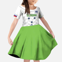 Custom Slovenia Hockey Family Matching Long Sleeve Bodycon Dress and Hawaiian Shirt Risi Go Champions