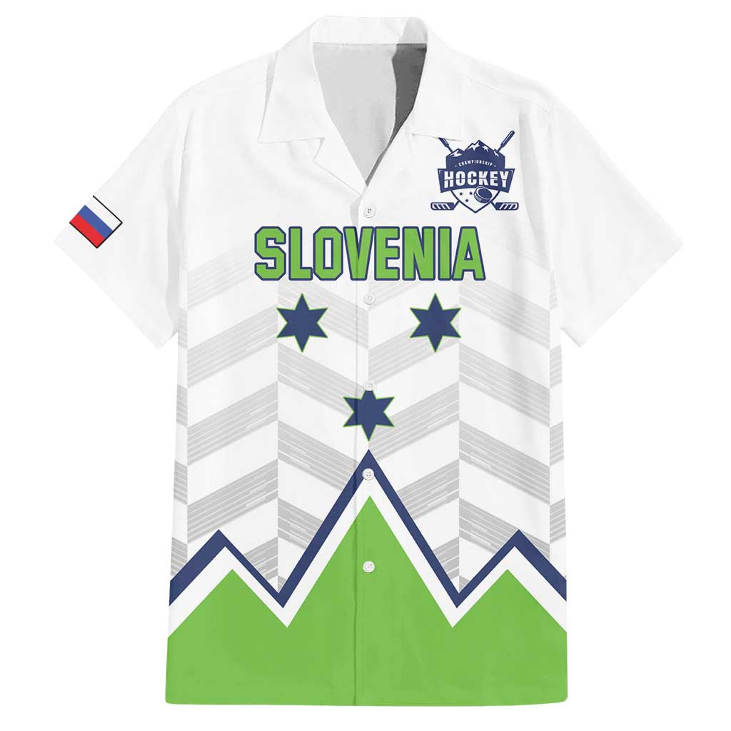Custom Slovenia Hockey Family Matching Long Sleeve Bodycon Dress and Hawaiian Shirt Risi Go Champions