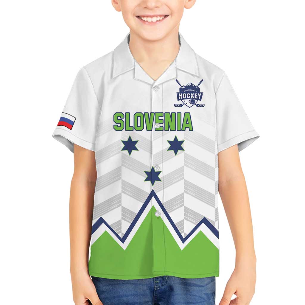 Custom Slovenia Hockey Family Matching Long Sleeve Bodycon Dress and Hawaiian Shirt Risi Go Champions