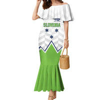 Custom Slovenia Hockey Family Matching Mermaid Dress and Hawaiian Shirt Risi Go Champions