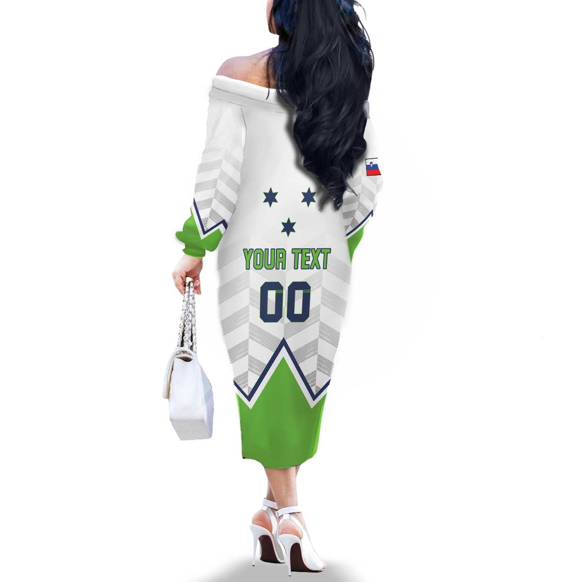 Custom Slovenia Hockey Family Matching Off The Shoulder Long Sleeve Dress and Hawaiian Shirt Risi Go Champions