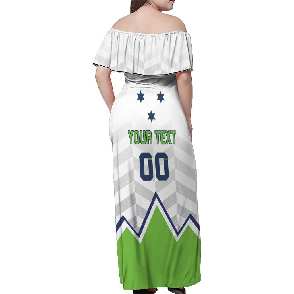 Custom Slovenia Hockey Family Matching Off Shoulder Maxi Dress and Hawaiian Shirt Risi Go Champions