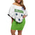 Custom Slovenia Hockey Family Matching Off Shoulder Short Dress and Hawaiian Shirt Risi Go Champions