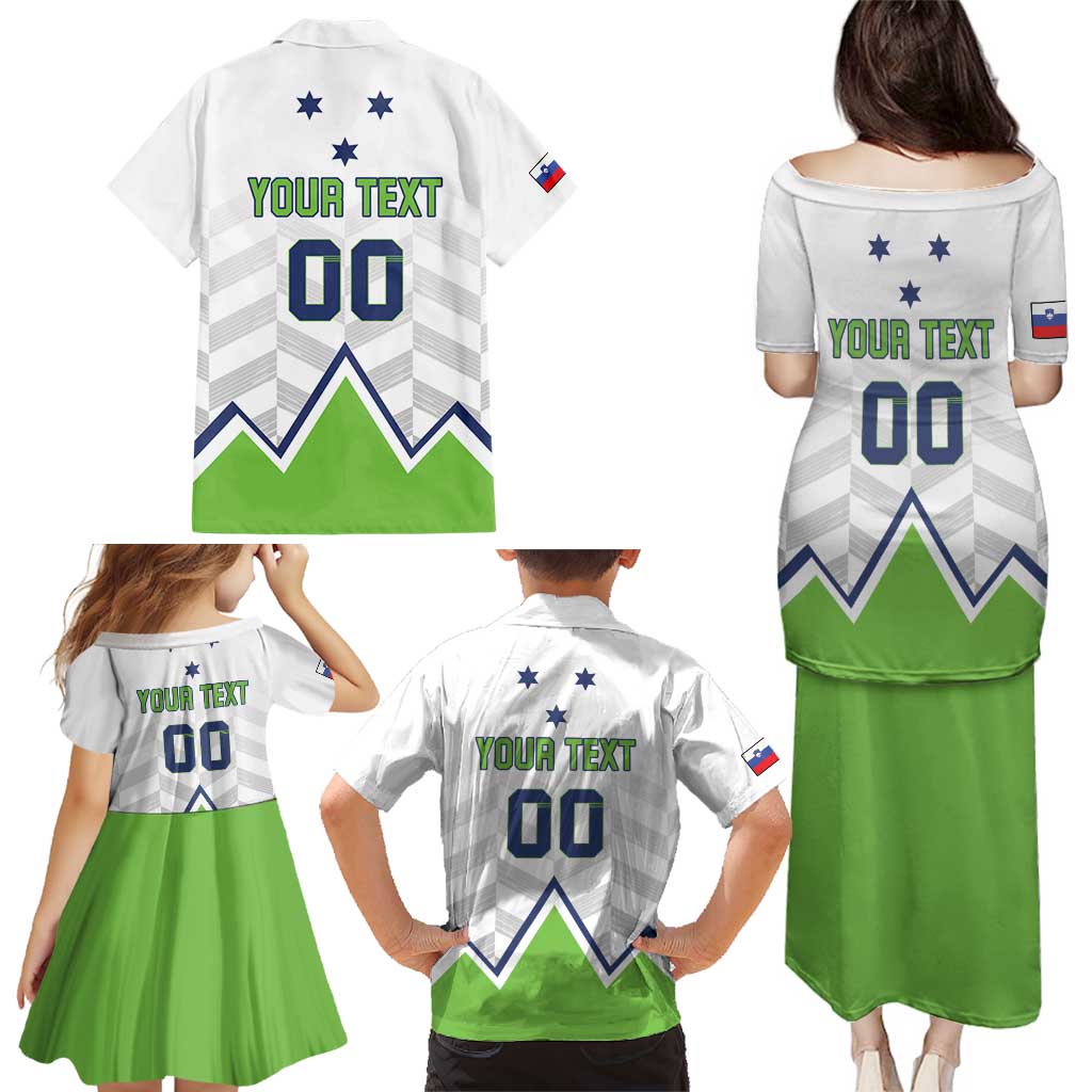Custom Slovenia Hockey Family Matching Puletasi and Hawaiian Shirt Risi Go Champions