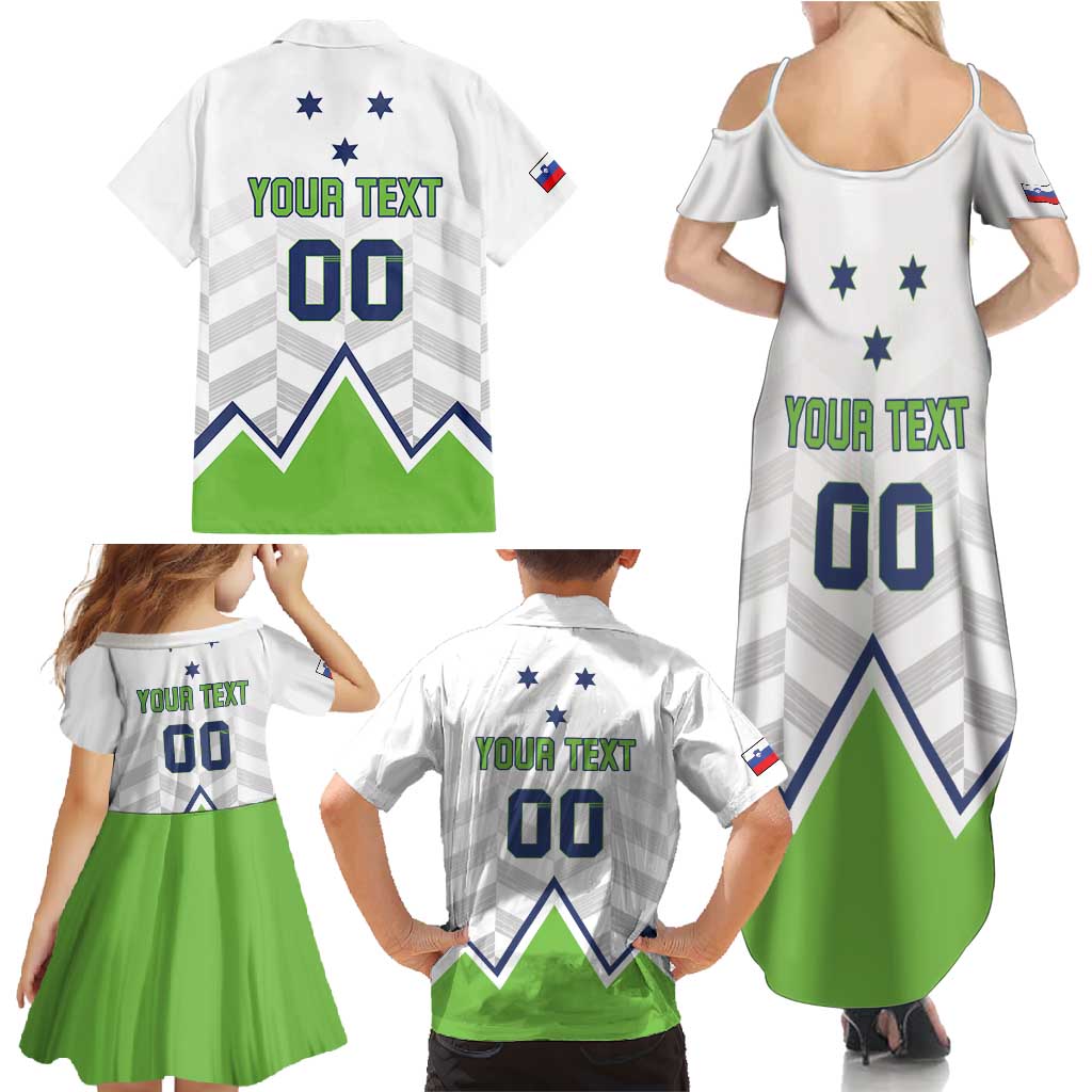 Custom Slovenia Hockey Family Matching Summer Maxi Dress and Hawaiian Shirt Risi Go Champions