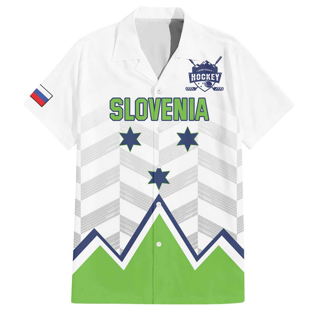 Custom Slovenia Hockey Hawaiian Shirt Risi Go Champions