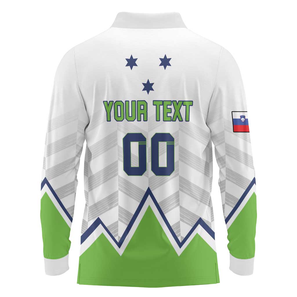 Custom Slovenia Hockey Long Sleeve Polo Shirt Risi Go Champions