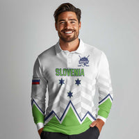 Custom Slovenia Hockey Long Sleeve Polo Shirt Risi Go Champions