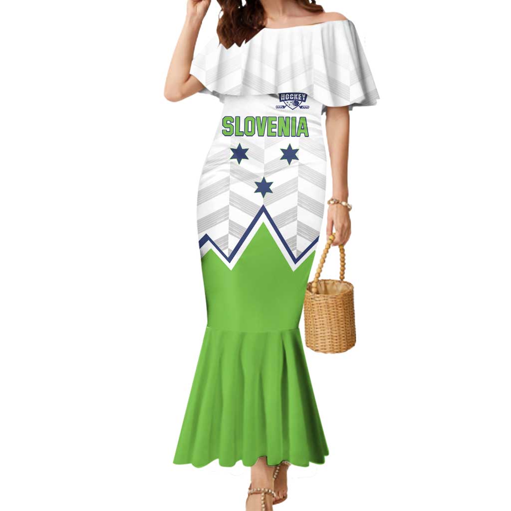 Custom Slovenia Hockey Mermaid Dress Risi Go Champions