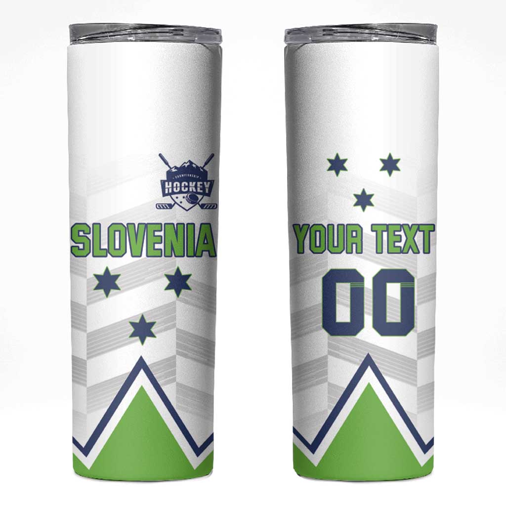Custom Slovenia Hockey Skinny Tumbler Risi Go Champions