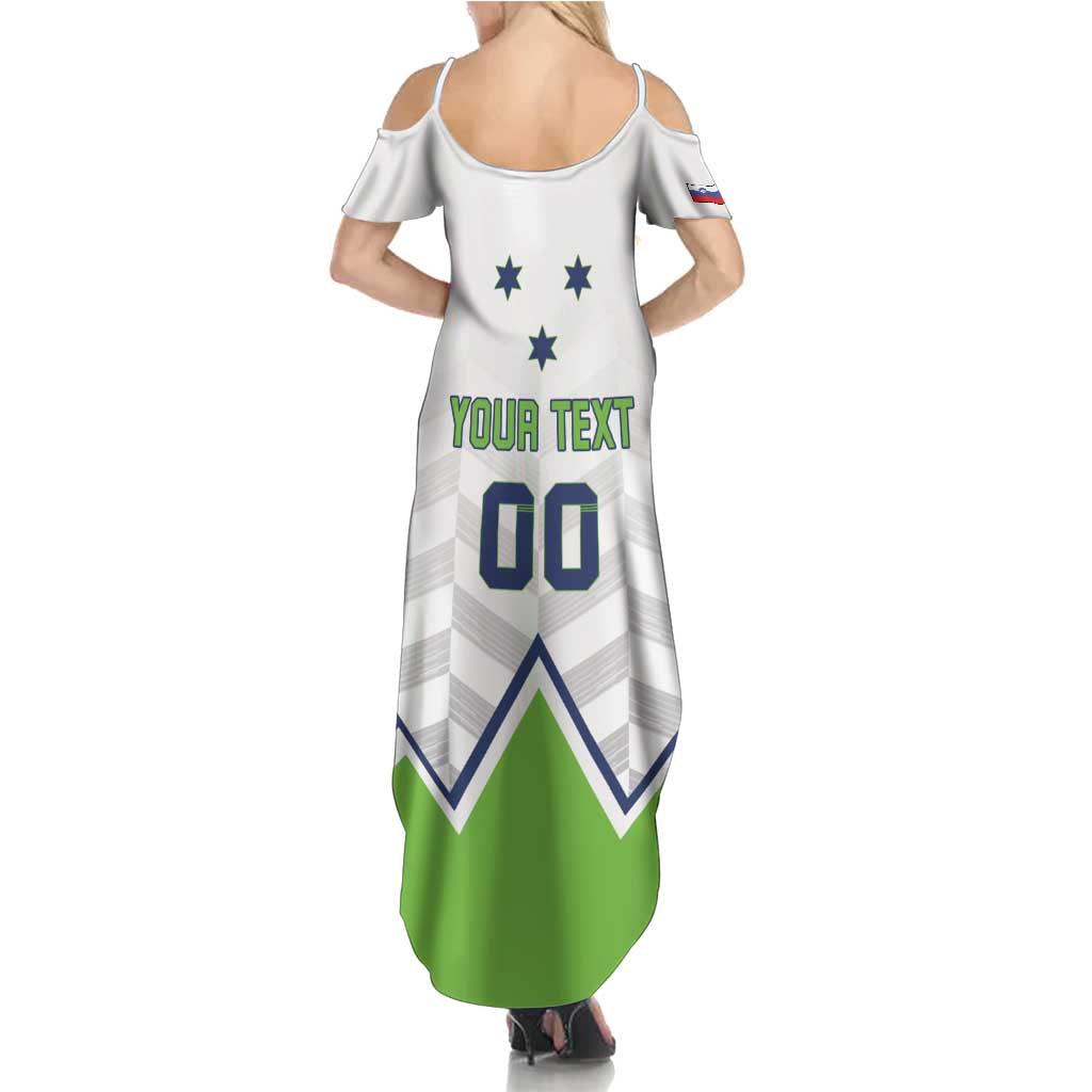 Custom Slovenia Hockey Summer Maxi Dress Risi Go Champions