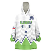 Custom Slovenia Hockey Wearable Blanket Hoodie Risi Go Champions