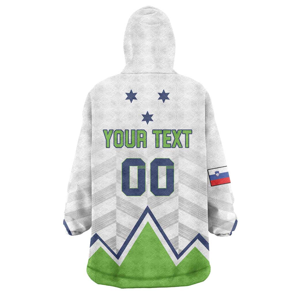 Custom Slovenia Hockey Wearable Blanket Hoodie Risi Go Champions