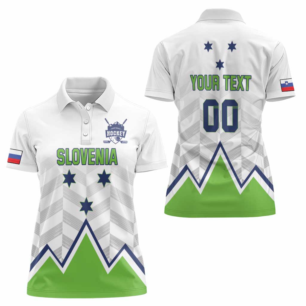 Custom Slovenia Hockey Women Polo Shirt Risi Go Champions
