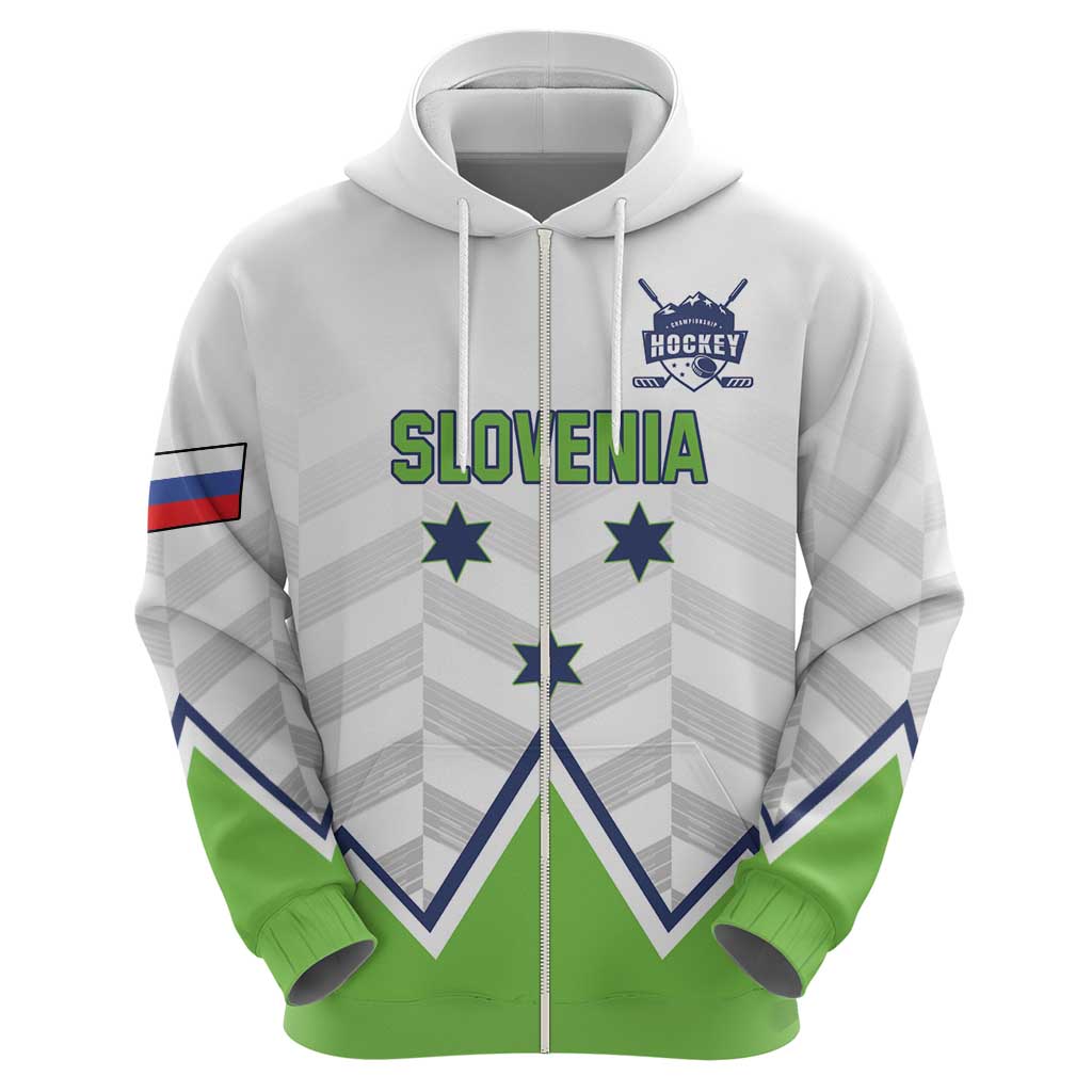 Custom Slovenia Hockey Zip Hoodie Risi Go Champions