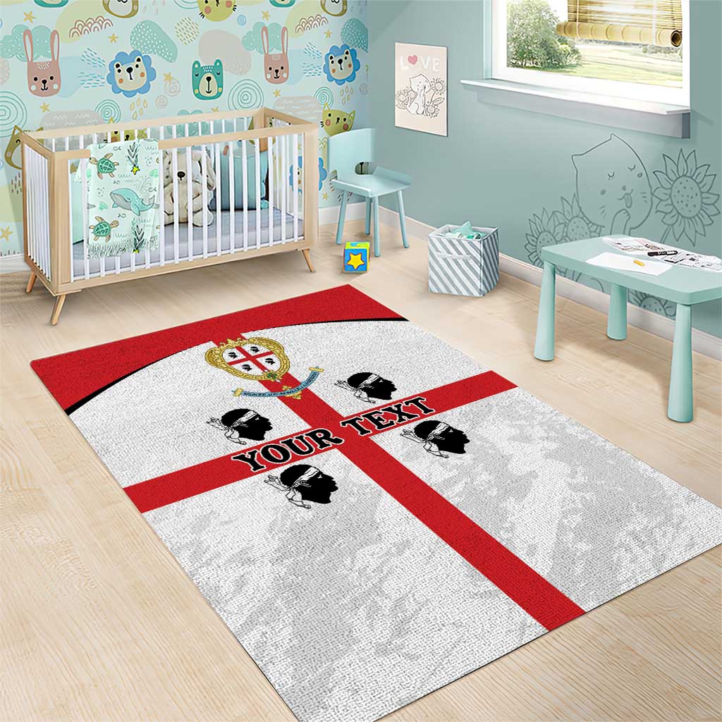 Personalized Sardinia Area Rug Flag Style