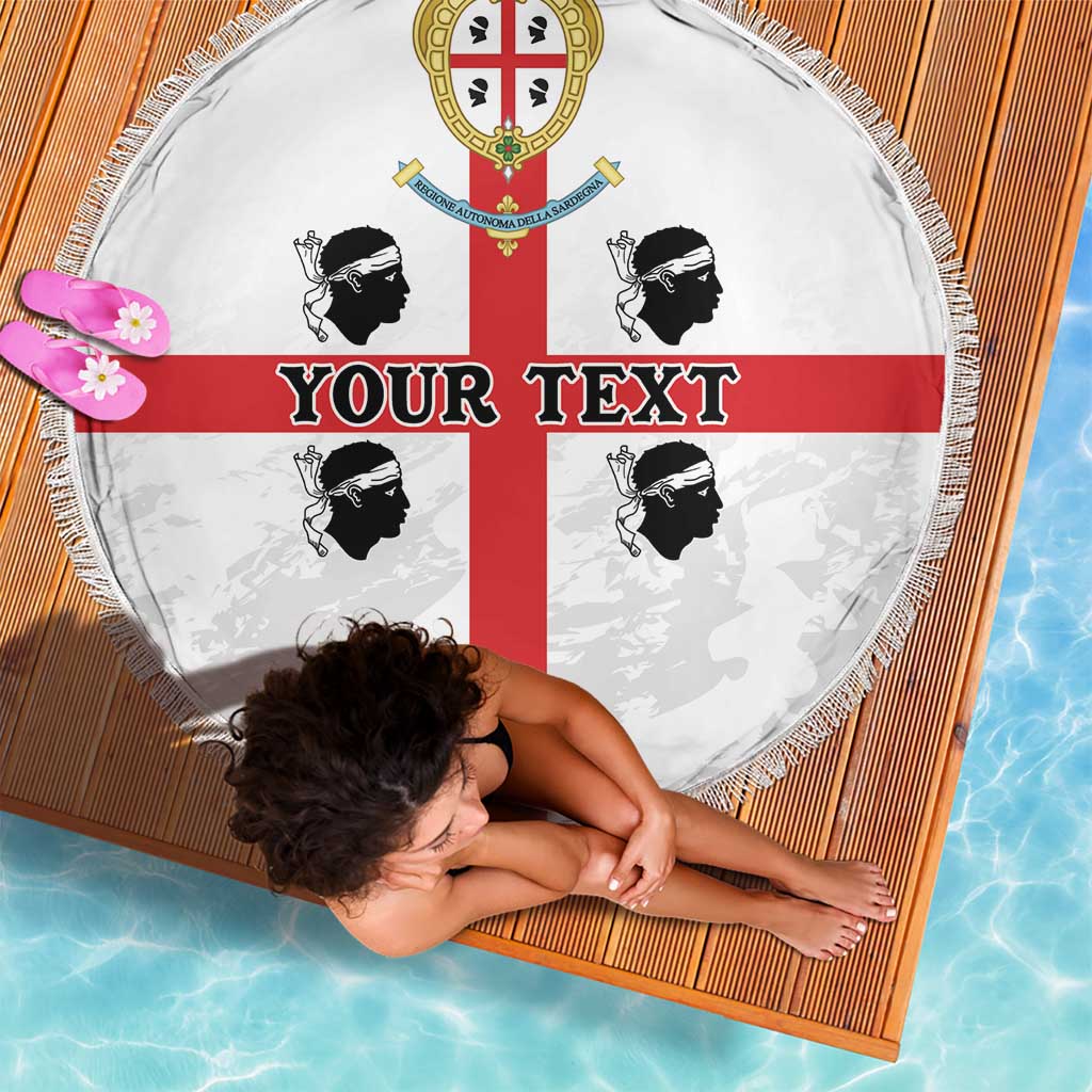 Personalized Sardinia Beach Blanket Flag Style