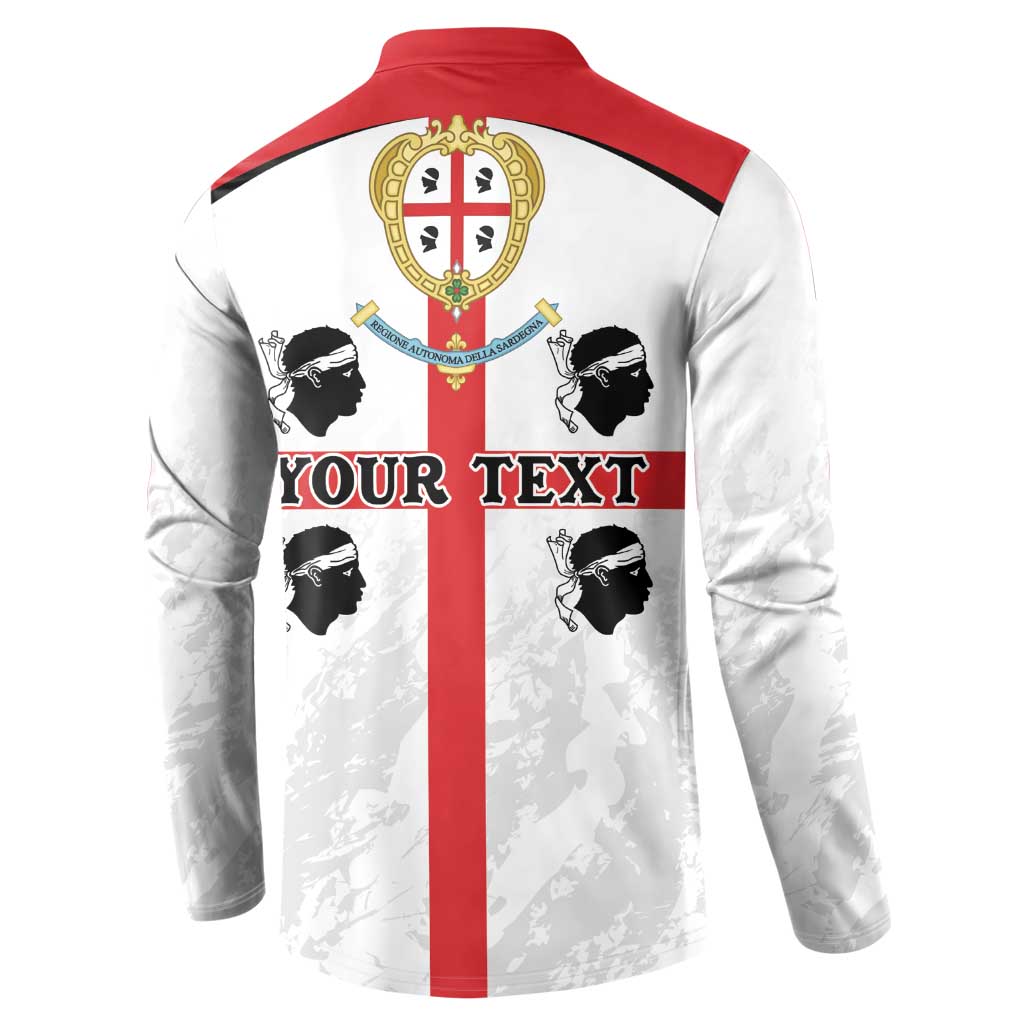 Personalized Sardinia Button Sweatshirt Flag Style