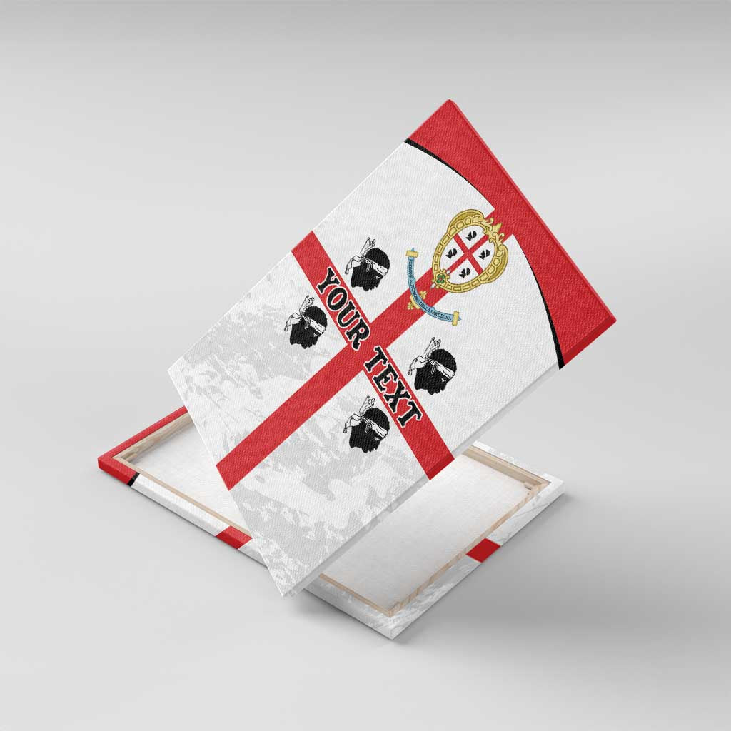 Personalized Sardinia Canvas Wall Art Flag Style