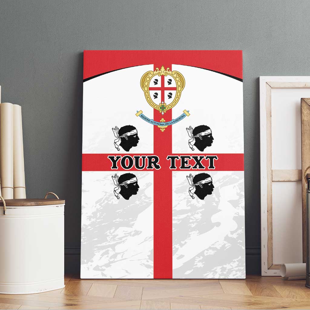 Personalized Sardinia Canvas Wall Art Flag Style