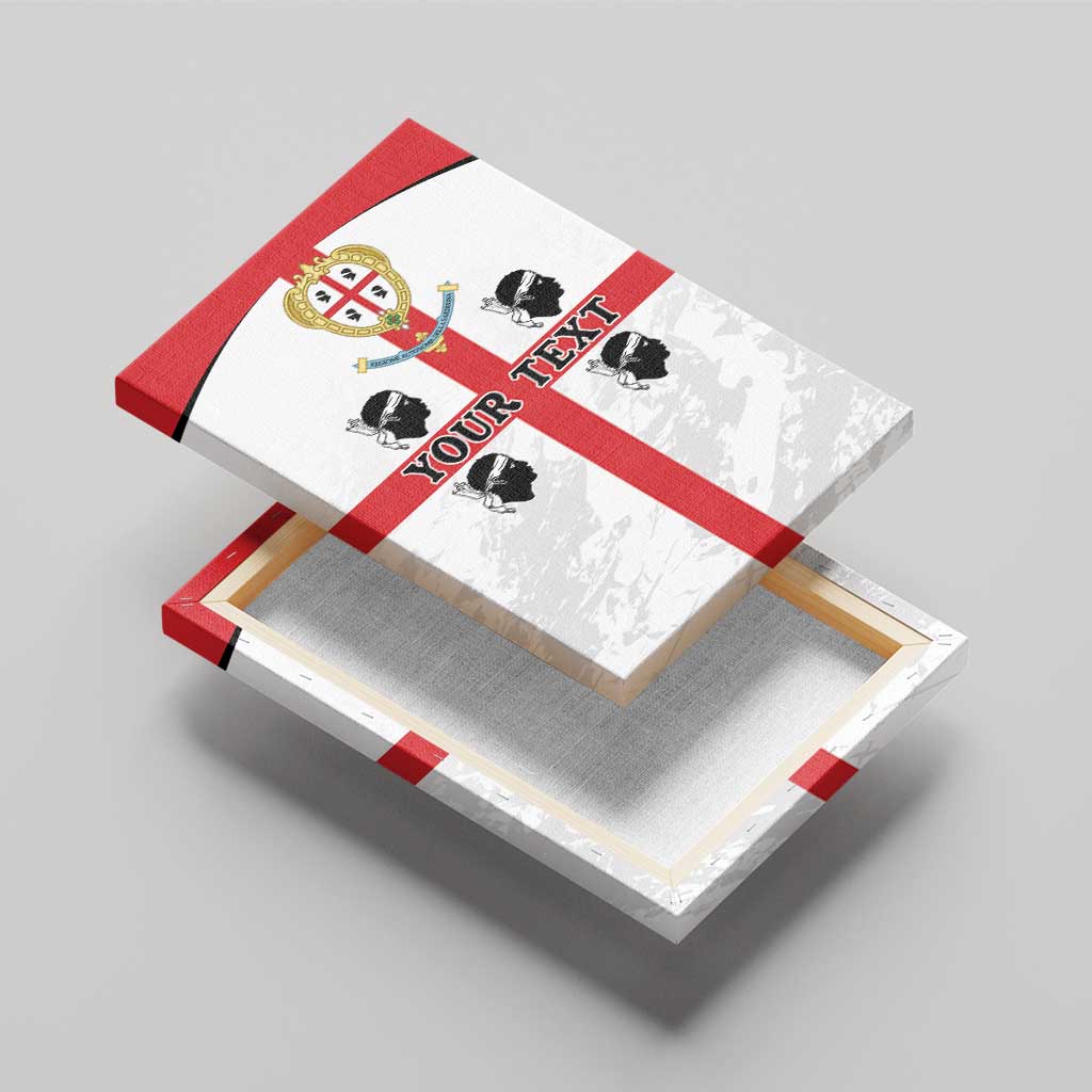 Personalized Sardinia Canvas Wall Art Flag Style