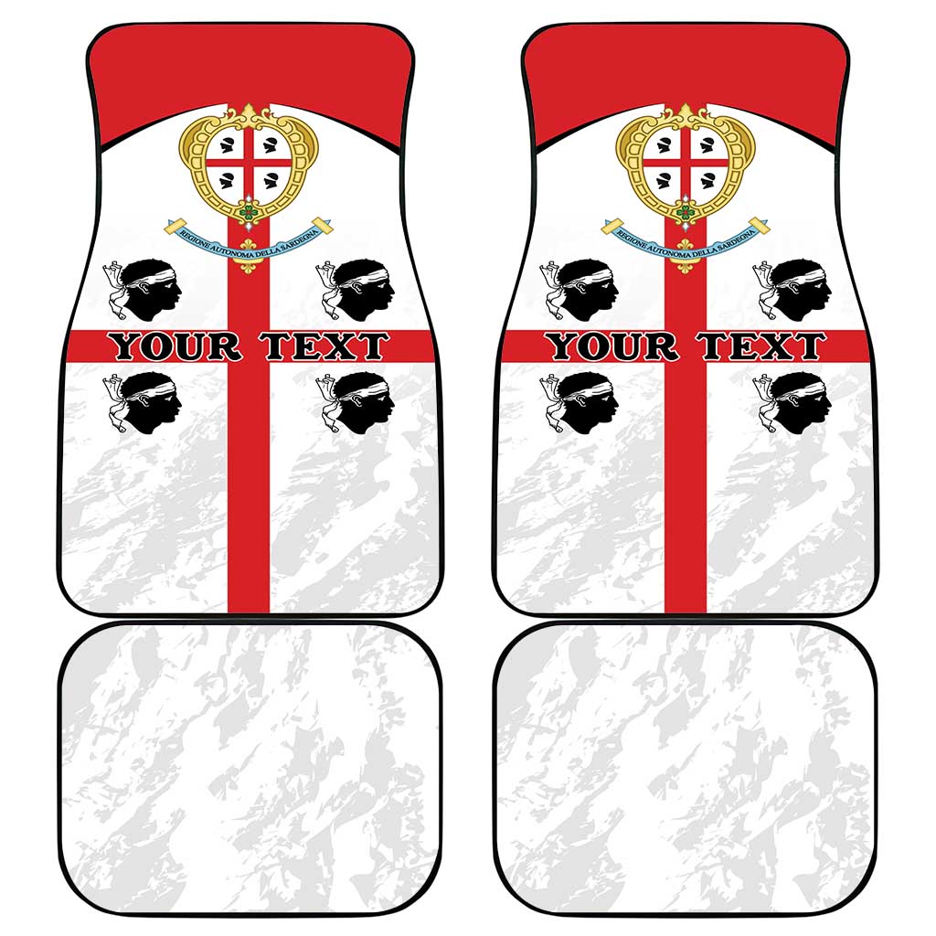 Personalized Sardinia Car Mats Flag Style
