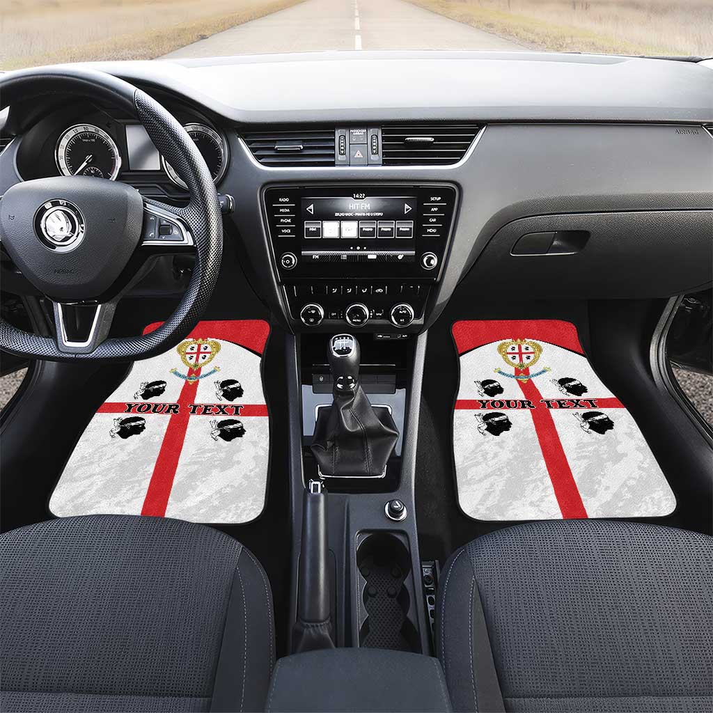 Personalized Sardinia Car Mats Flag Style