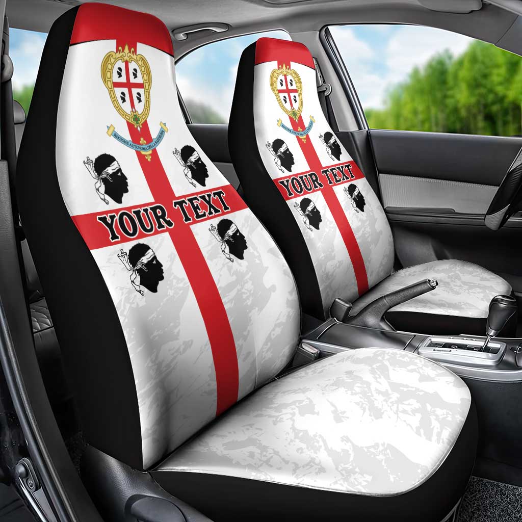Personalized Sardinia Car Seat Cover Flag Style