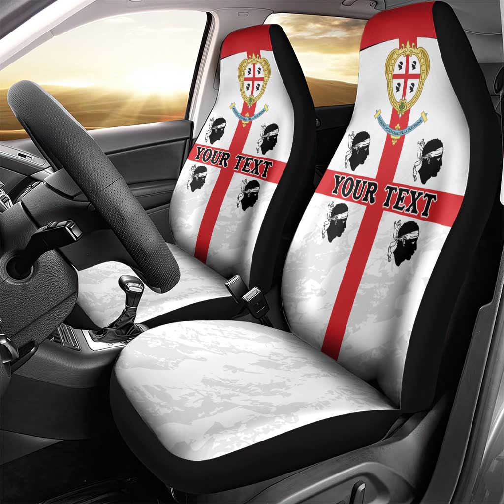 Personalized Sardinia Car Seat Cover Flag Style