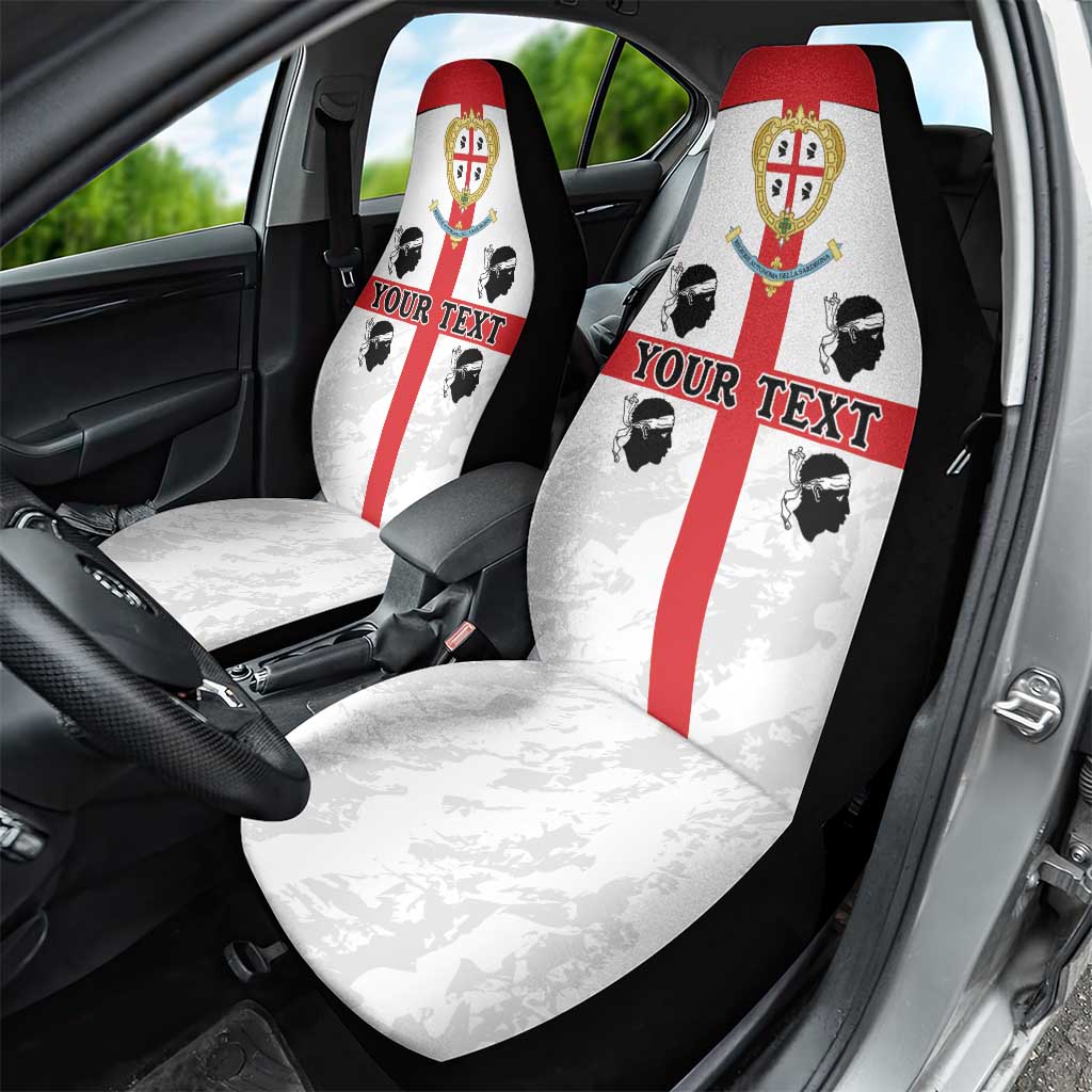 Personalized Sardinia Car Seat Cover Flag Style