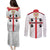 Personalized Sardinia Couples Matching Puletasi and Long Sleeve Button Shirt Flag Style