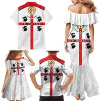Personalized Sardinia Family Matching Mermaid Dress and Hawaiian Shirt Flag Style