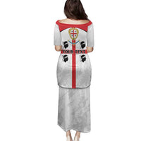 Personalized Sardinia Family Matching Puletasi and Hawaiian Shirt Flag Style