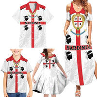 Personalized Sardinia Family Matching Summer Maxi Dress and Hawaiian Shirt Flag Style