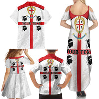 Personalized Sardinia Family Matching Summer Maxi Dress and Hawaiian Shirt Flag Style