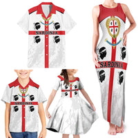 Personalized Sardinia Family Matching Tank Maxi Dress and Hawaiian Shirt Flag Style
