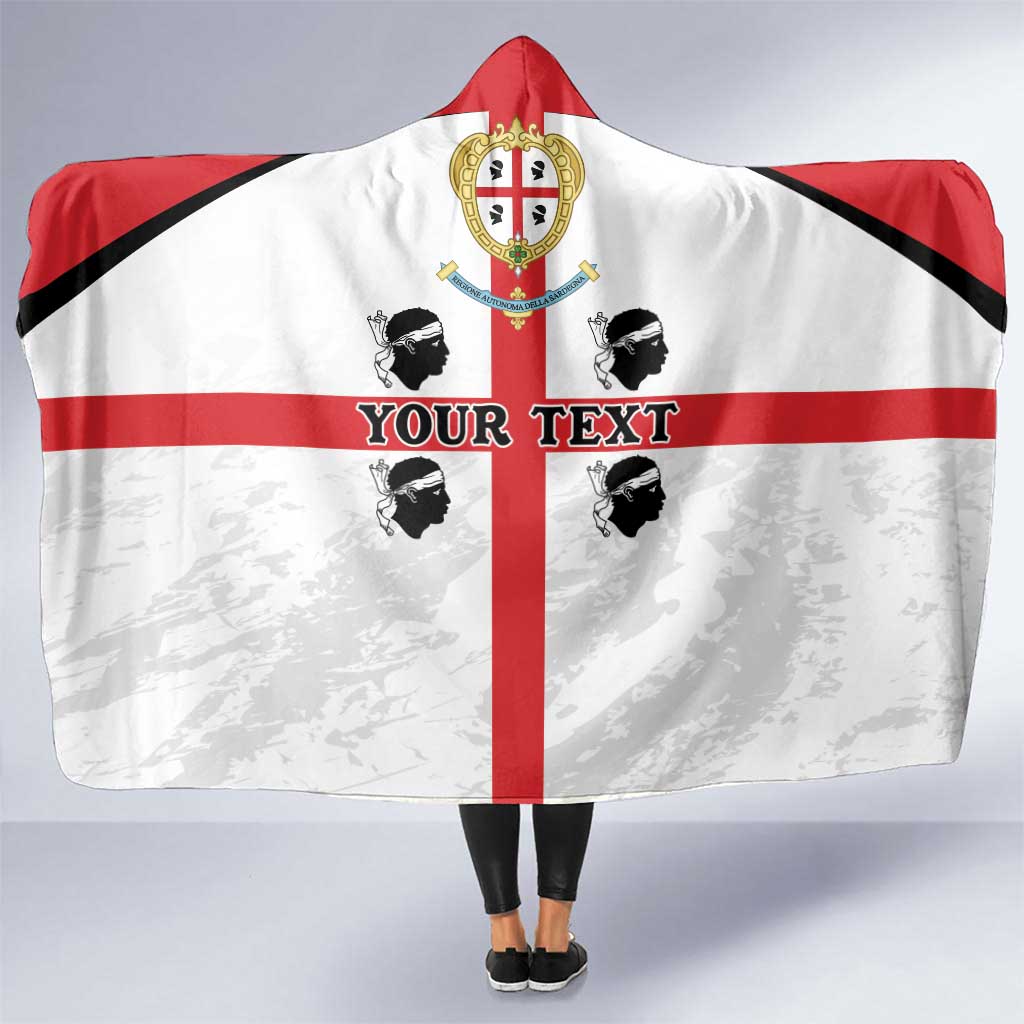 Personalized Sardinia Hooded Blanket Flag Style
